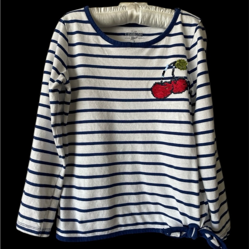 OshKosh B'gosh Blue and White Striped Kids Shirt